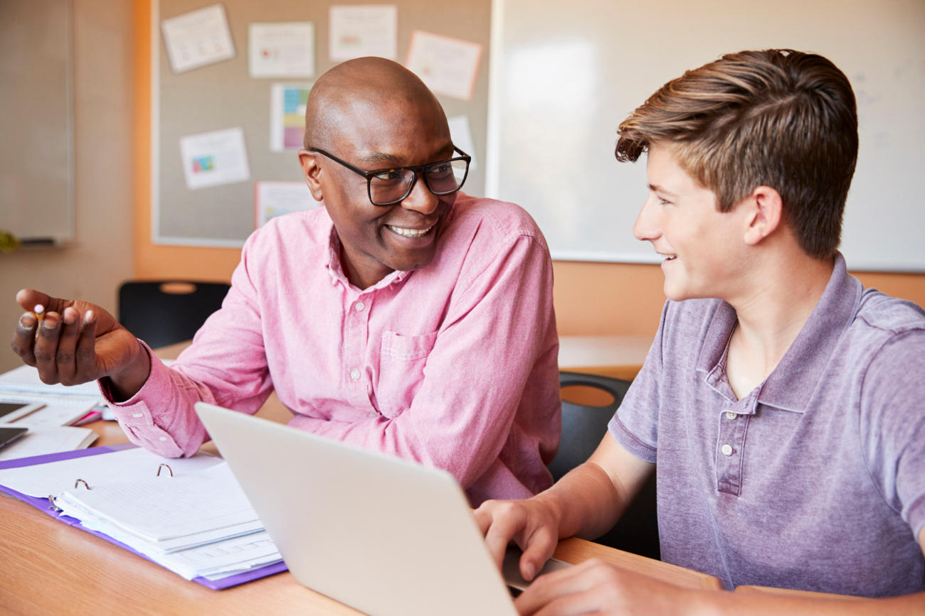 A tutor helping a student.